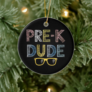 Adorno De Cerámica Tipo de Pre-K de vuelta al cole primer día de pree