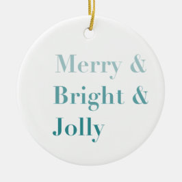 Adorno De Cerámica Tipografía colorida bonito Navidades brillantes
