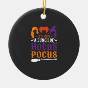 Adorno De Cerámica Tipografía de bruja de Hocus Pocus de Halloween Ve