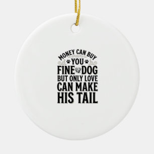 Adorno De Cerámica Tipografía de diseño de cita de amor de perro vint