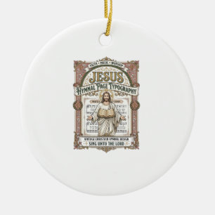 Adorno De Cerámica Tipografía de la página del himnario de Jesús Himn