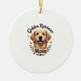 Adorno De Cerámica Tipografía de mamá amante de los perros retriever