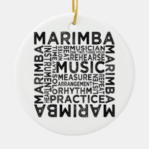 Adorno De Cerámica Tipografía de Marimba