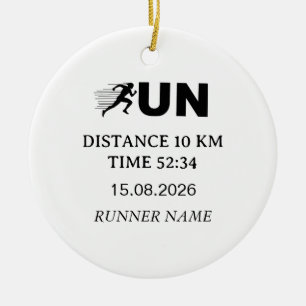 Adorno De Cerámica Tipografía de RUN Diseño de Correr   Corredor Mini