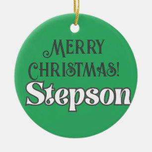 Adorno De Cerámica Tipografía moderna divertida Feliz Navidad Stepson