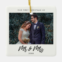 Tipografía moderna Nuestra primera Navidad como Sr