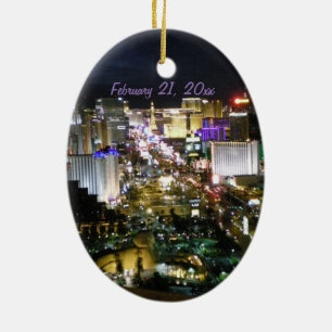 Adorno De Cerámica Tira de Las Vegas personalizada