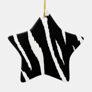 Adorno De Cerámica Tiras blancas y negras