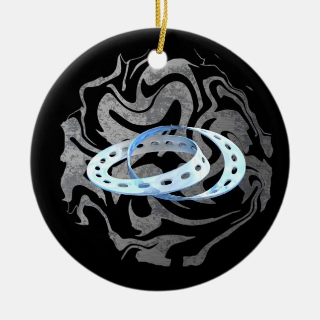 Adorno De Cerámica Tiras de Mobius (Frente)