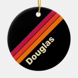 Adorno De Cerámica Tiras retro VHS con nombre