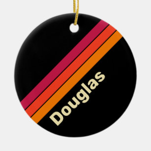 Adorno De Cerámica Tiras retro VHS con nombre