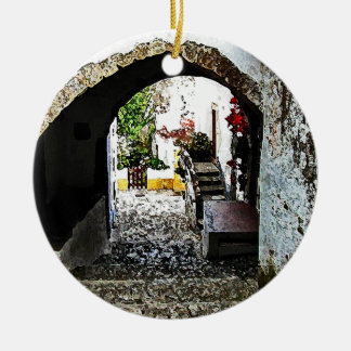 Adorno De Cerámica Tiro con arco en Obidos Portugal
