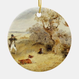 Adorno De Cerámica Tiroteo del faisán (aceite en lona) 2