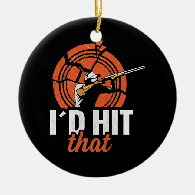 Adorno De Cerámica Tiroteo en barro (Frente)