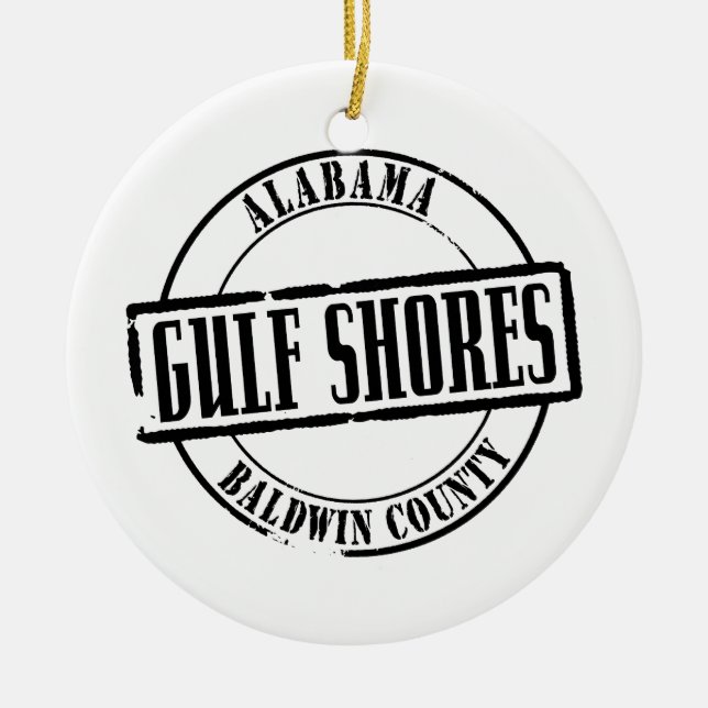 Adorno De Cerámica Título de las costas del Golfo (Frente)