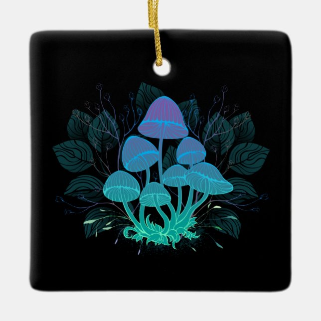 Adorno De Cerámica Toadstools en Bushes (Anverso)