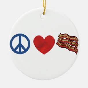 Adorno De Cerámica Tocino del amor de la paz
