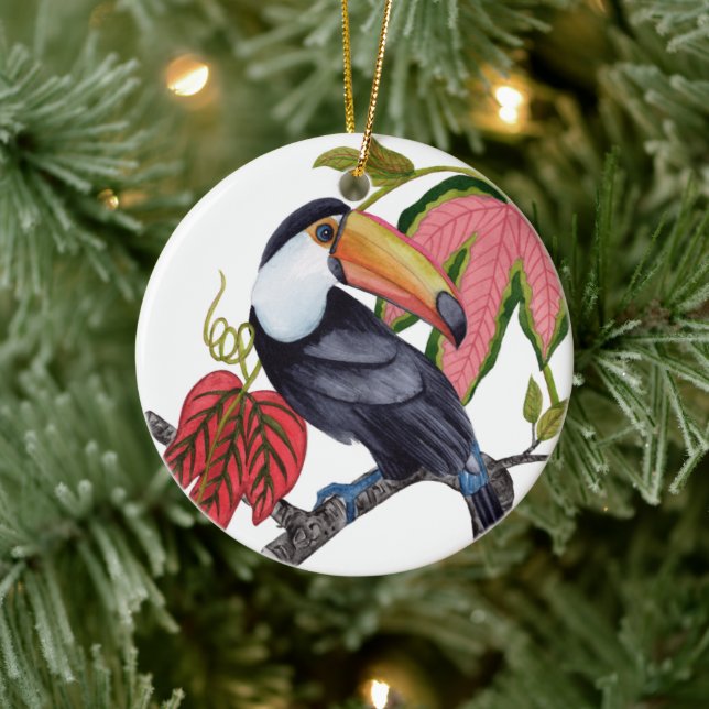 Adorno De Cerámica Toco Toucan (Árbol)