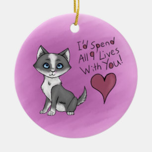 Adorno De Cerámica Todas las nueve vidas