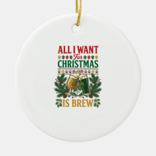 Adorno De Cerámica Todas Quieren Cerveza de Navidad Vasos de Cerveza 