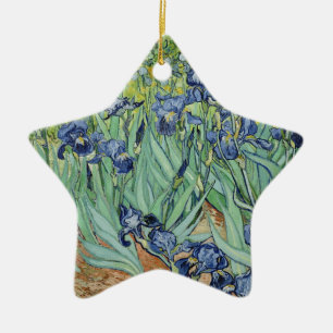 Adorno De Cerámica Todavía de Van Gogh vida: Florero con los iris
