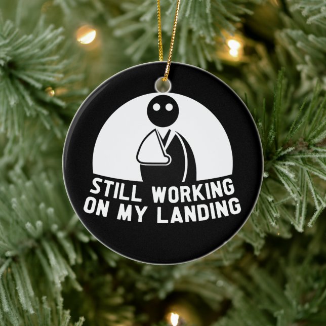 Adorno De Cerámica Todavía Trabajando En Mi Aterrizaje, Sobreviviente (Árbol)