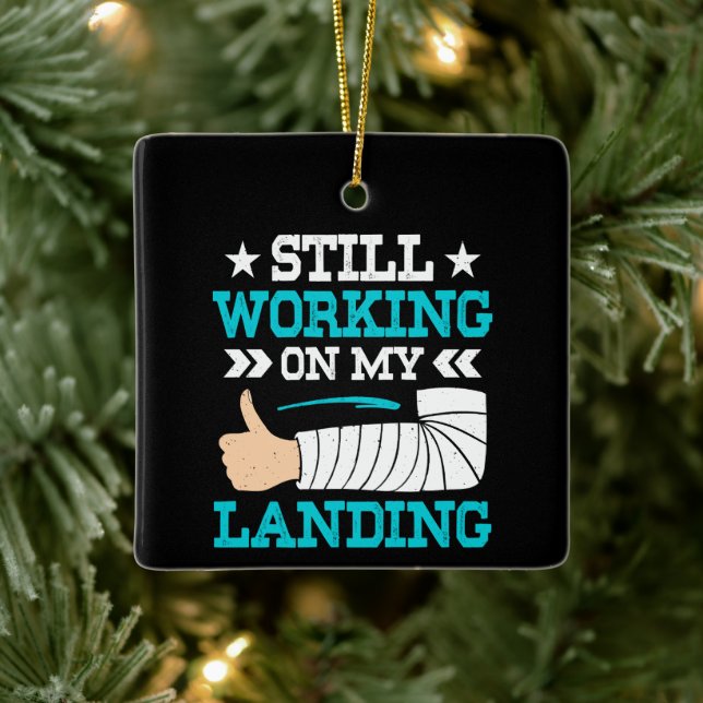 Adorno De Cerámica Todavía Trabajando En Mi Aterrizaje, Sobreviviente (Árbol)