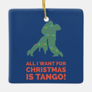 Adorno De Cerámica Todo Lo Que Quiero Para Los Navidades Es Tango