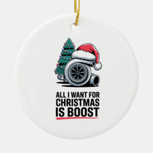 Adorno De Cerámica Todo lo que Quiero para Navidad es Motor Turbo Boo