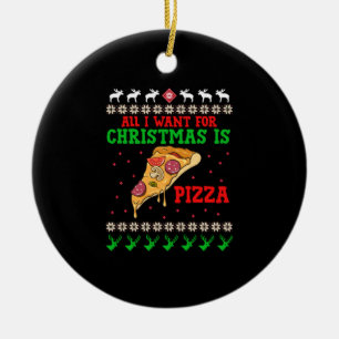 Adorno De Cerámica Todo Lo Que Quiero Para Navidades Pizza
