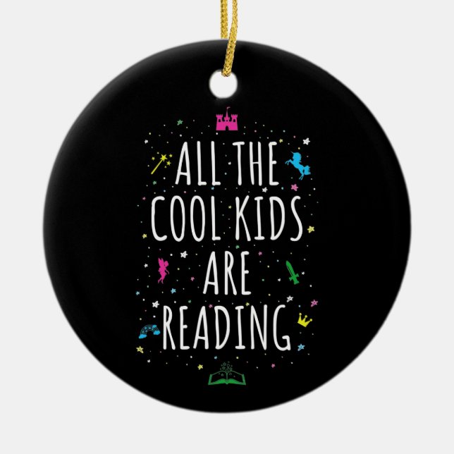 Adorno De Cerámica Todos los niños de Guay están leyendo (Frente)