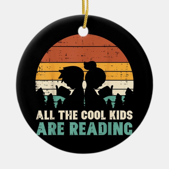 Adorno De Cerámica Todos los niños están leyendo el libro de lectura  (Frente)