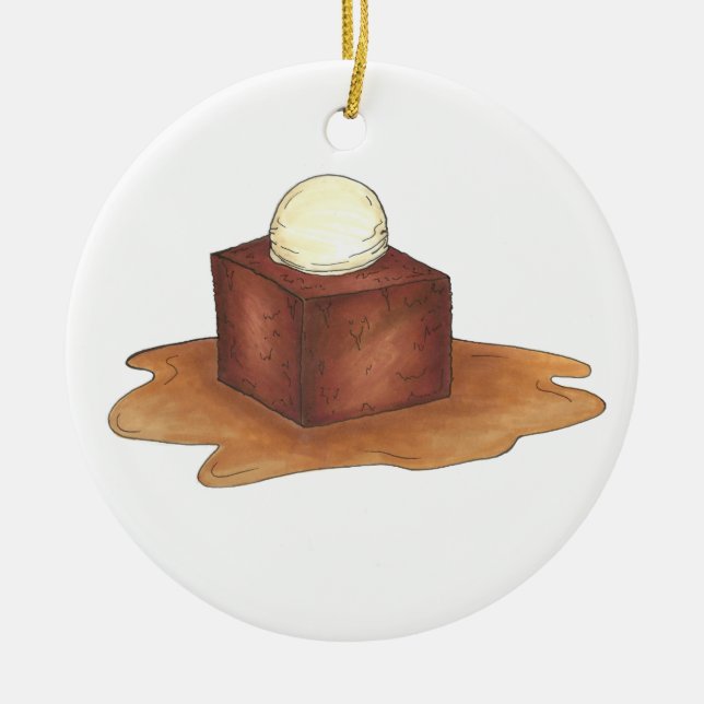 Adorno De Cerámica Toffee pegajoso Pudding Menú de postre británico (Frente)