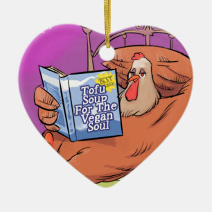 Adorno De Cerámica Tofu Vegan Soul Funny