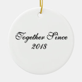 Adorno De Cerámica Together Since Year Personalized Couple Design