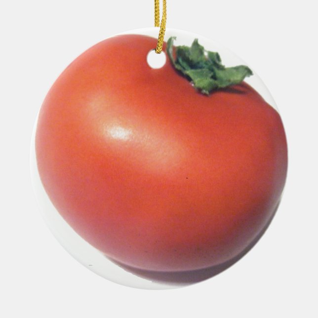 Adorno De Cerámica Tomate Rojo (Frente)