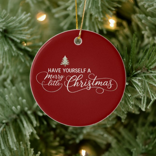 Adorno De Cerámica Tómate Un Navidad Muy Agradable En Invierno (Árbol)