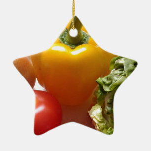 Adorno De Cerámica Tomates de pimienta Vegetales Lechuga Alimentos Sa