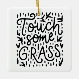 Adorno De Cerámica Tómense algo de la mente graciosa de la hierba