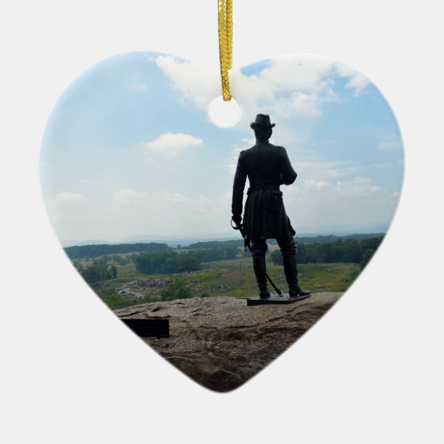 Adorno De Cerámica Top redondo grande en Gettysburg (Frente)