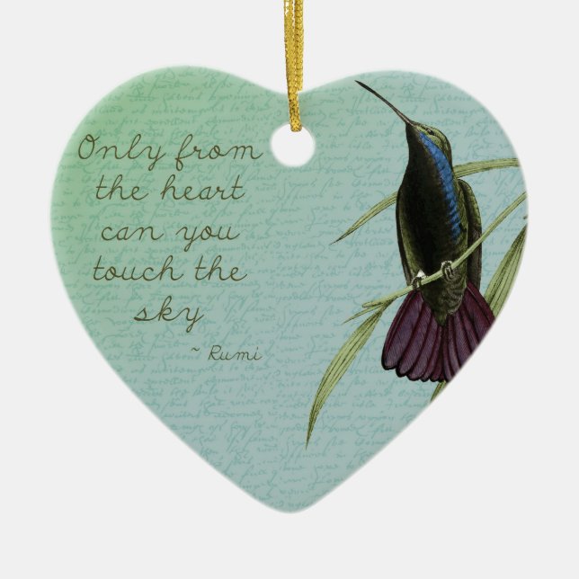 Adorno De Cerámica Toque el colibrí del cielo (Frente)