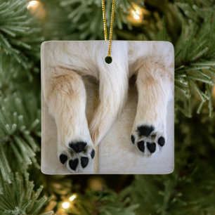 Adorno De Cerámica Toques de cachorro de Golden Retriever