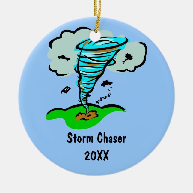 Adorno De Cerámica Tormenta Chaser Tornado Twister Meteorología del T (Frente)