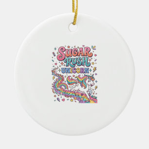 Adorno De Cerámica Tormenta de Azúcar Unicornio Unicornio Kawaii Merc
