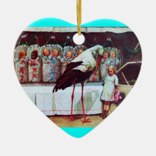 Adorno De Cerámica TORMENTA DE LA DUCHA DE NIÑOS MONOGRAM Blue Aquama