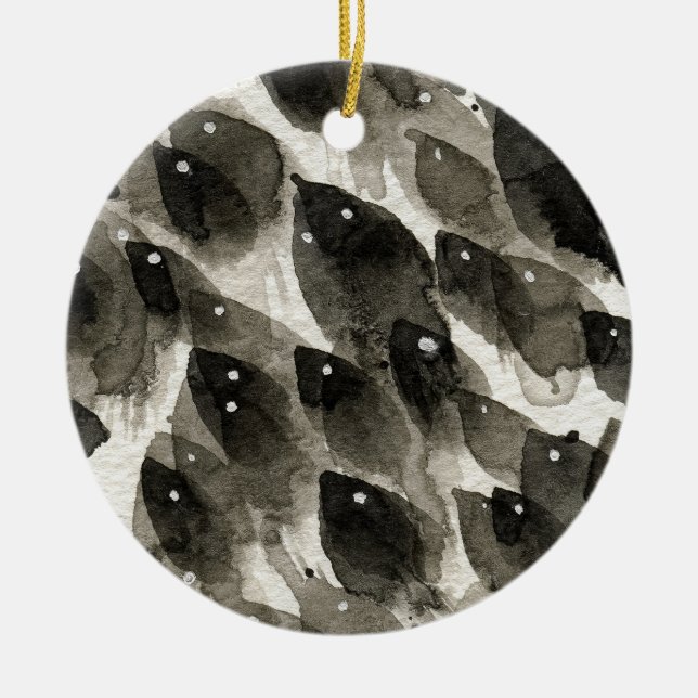 Adorno De Cerámica Tormenta de peces (Frente)