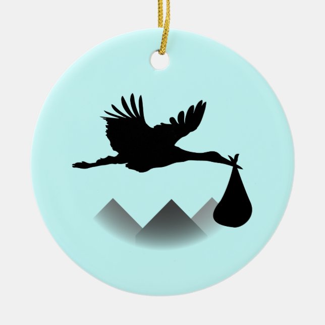 Adorno De Cerámica Tormenta y bebé (Frente)