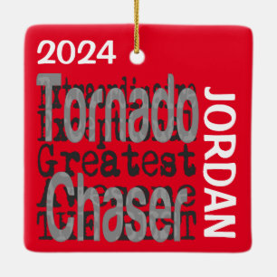 Adorno De Cerámica Tornado Chaser Extraordinaire PERSONALIZADO
