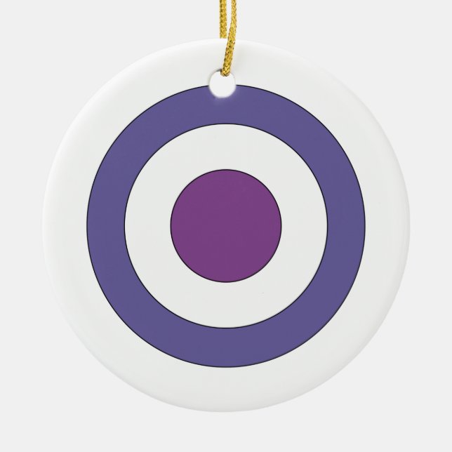 Adorno De Cerámica Toroide Morado (Frente)