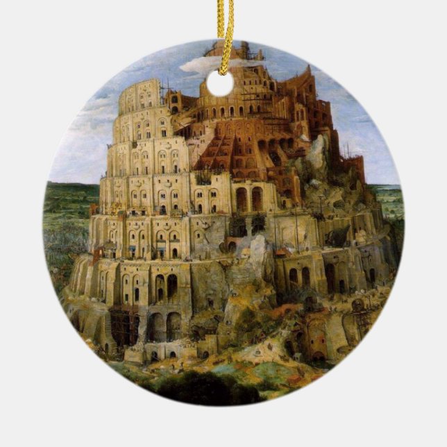 Adorno De Cerámica Torre de Babel - 1563 (Frente)